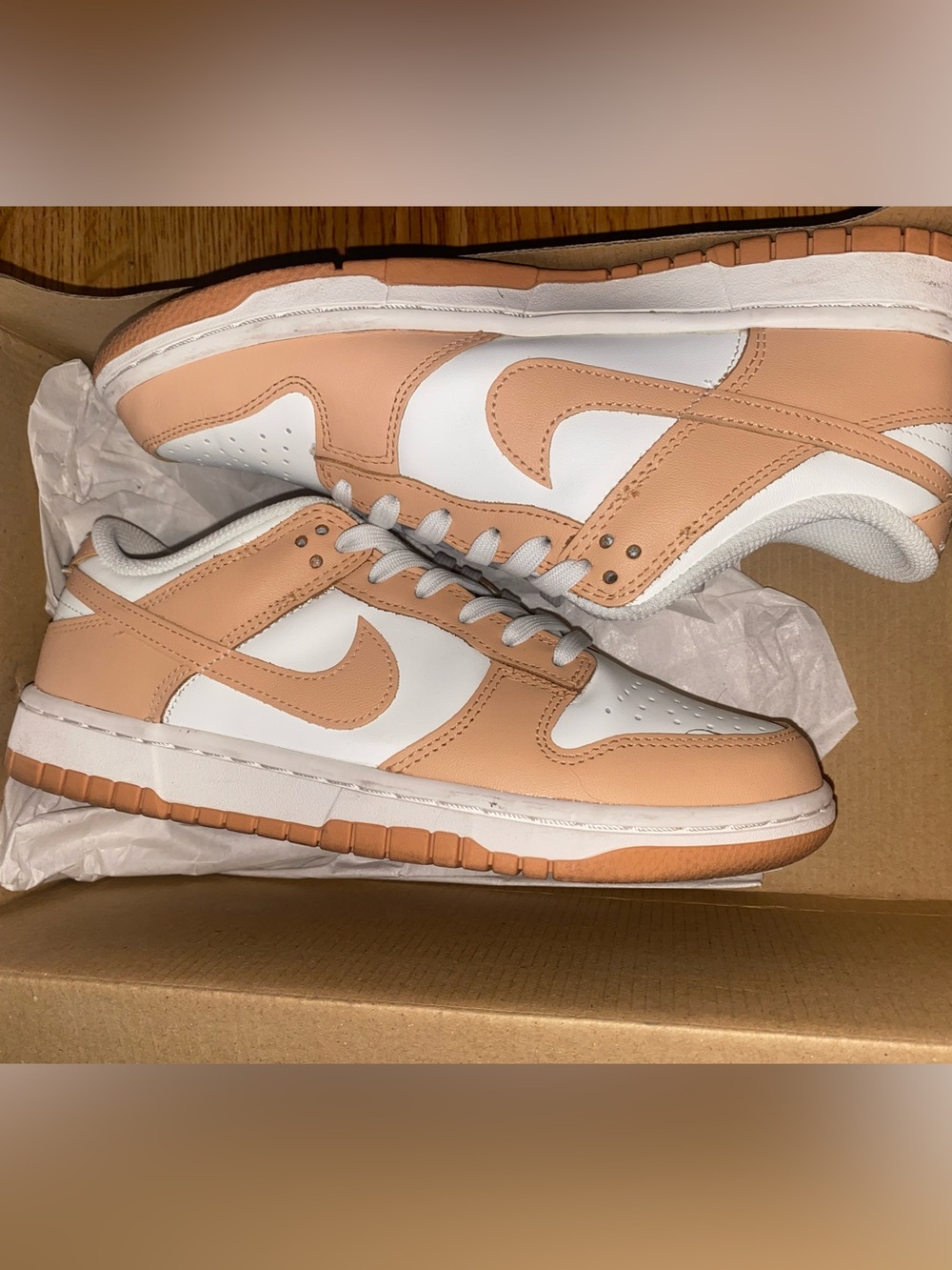 Nike Dunk Women’s Sneakers in White and Peach